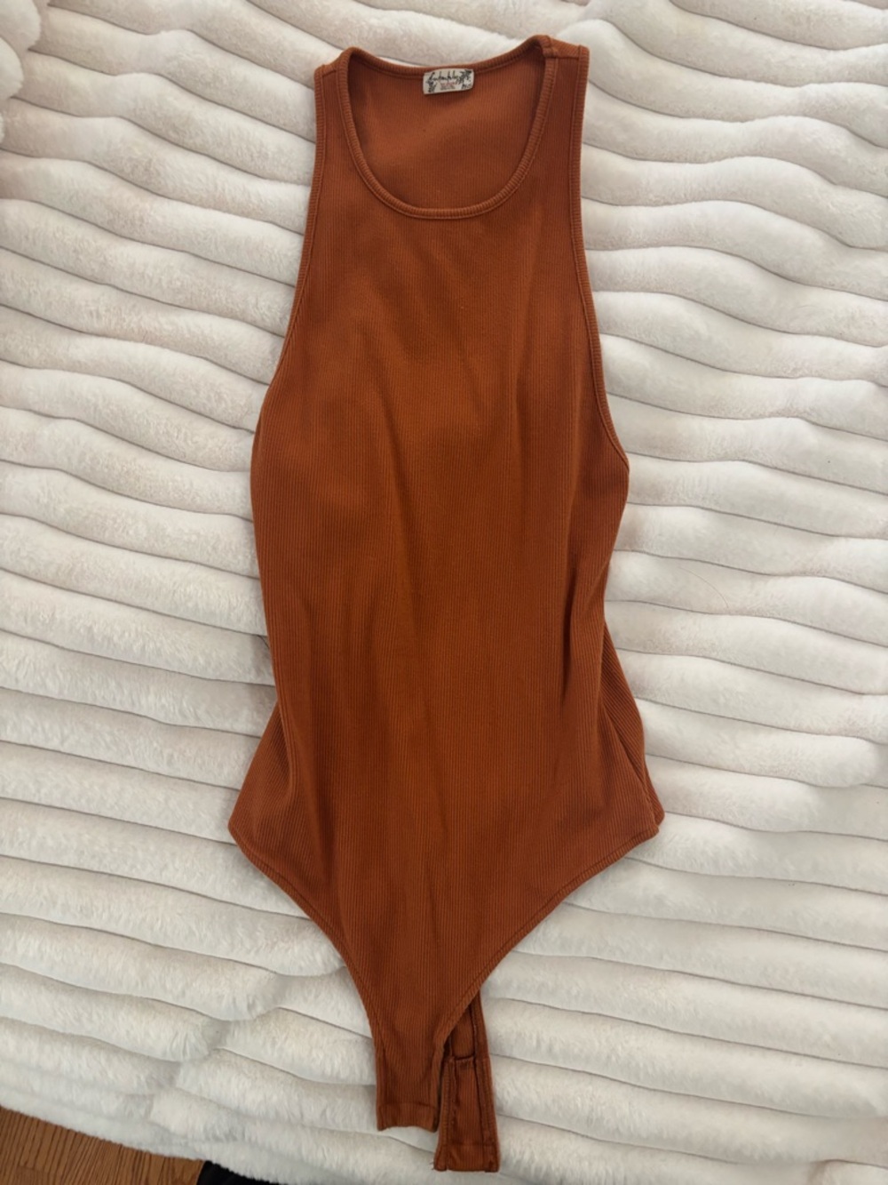 Free people orange bodysuit size small
